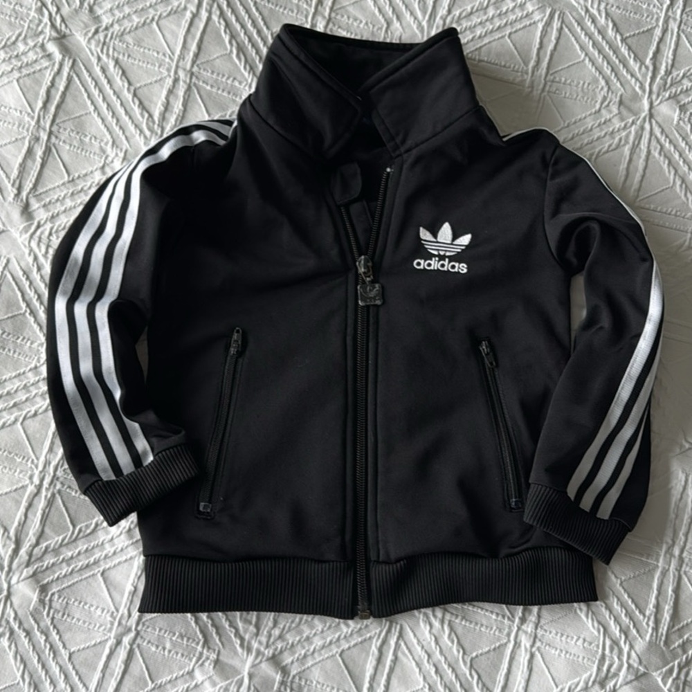 ADIDAS | Toddler Trefoil Black Track Jacket | Size 2T